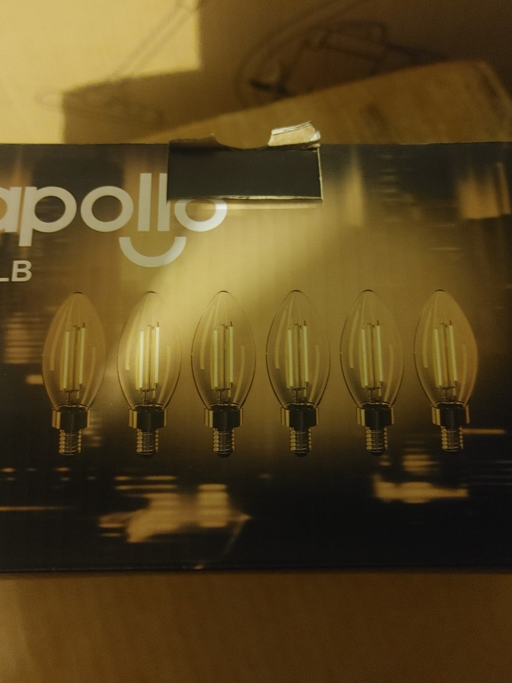 Apollo LED Candelabra Bulbs — Warm Amber Finish (24-Pack)